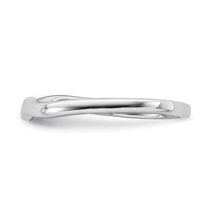 14k White Gold Contoured Band