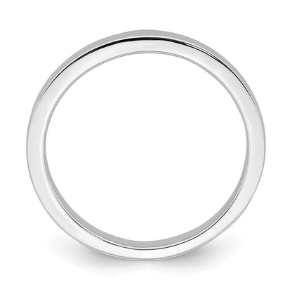 14k White Gold Contoured Band