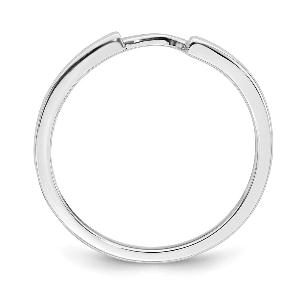 14k White Gold Contoured Band