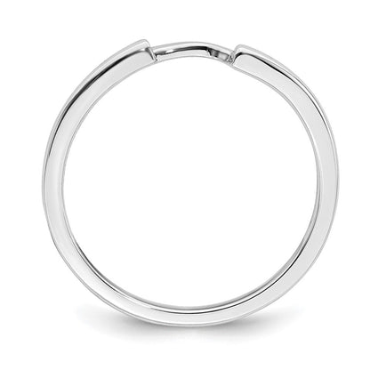 14k White Gold Contoured Band