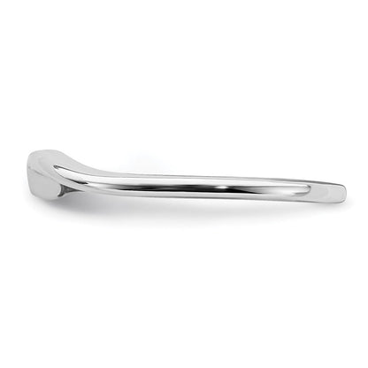 14k White Gold Contoured Band