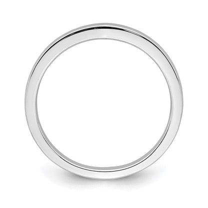 14k White Gold Contoured Band