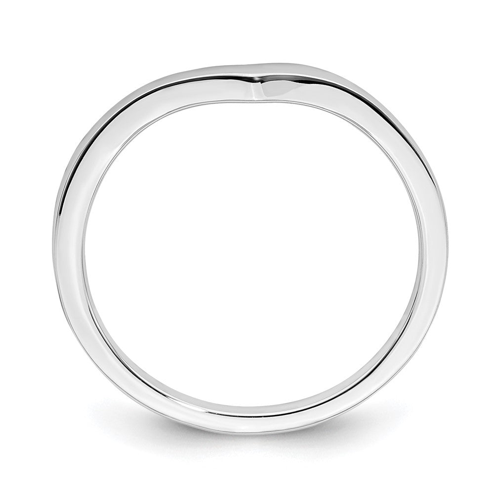 14k White Gold Contoured Band