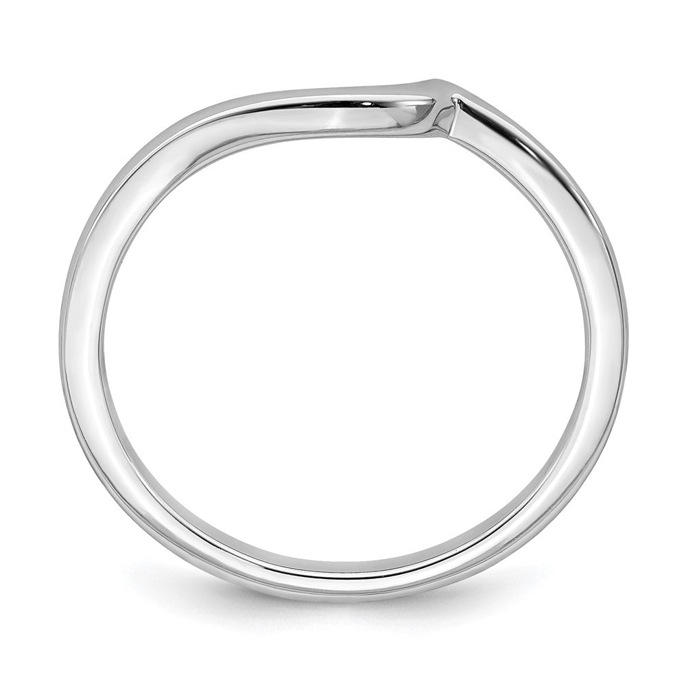 14k White Gold Contoured Band