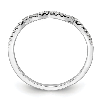 0.12ct. CZ Solid Real 14k White Polish Matching Wedding Wedding Band Ring