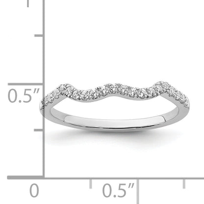 0.12ct. CZ Solid Real 14k White Polish Matching Wedding Wedding Band Ring