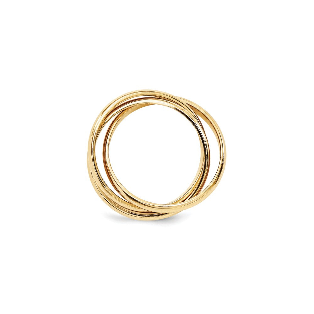 14K Yellow Gold Polished Rolling Ring