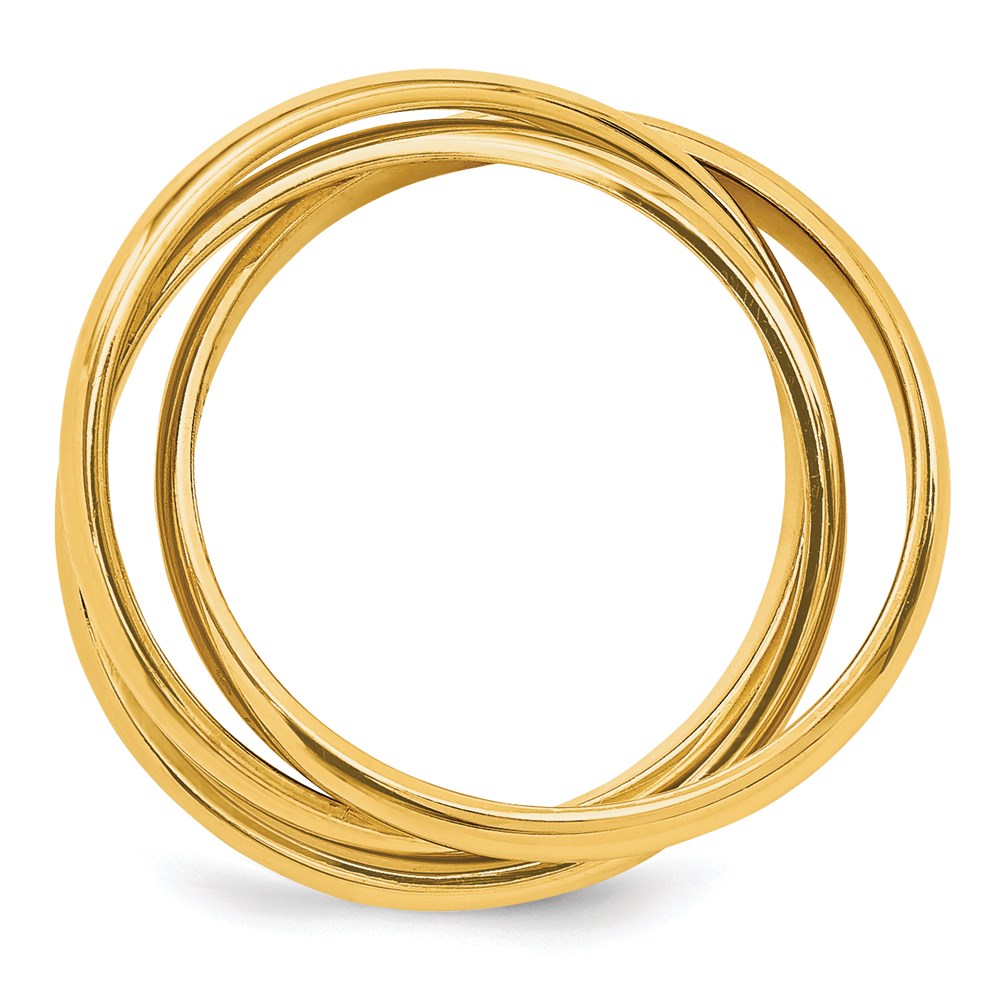 14K Yellow Gold Polished Rolling Ring