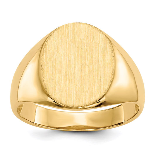 10K Yellow Gold 16.0x12.5mm Open Back Men's Signet Ring