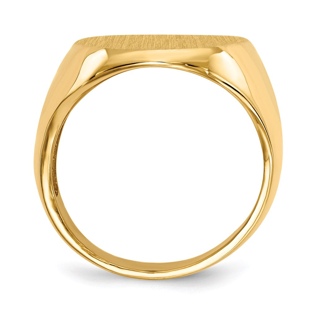 14K Yellow Gold 20.0x16.5mm Open Back Men's Signet Ring