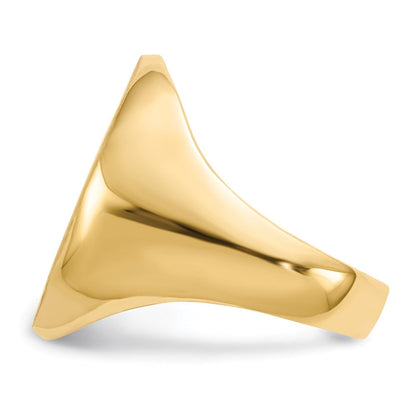 14K Yellow Gold 20.0x16.5mm Open Back Men's Signet Ring