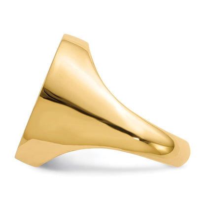14K Yellow Gold 20.0x18.0mm Closed Back Men's Signet Ring