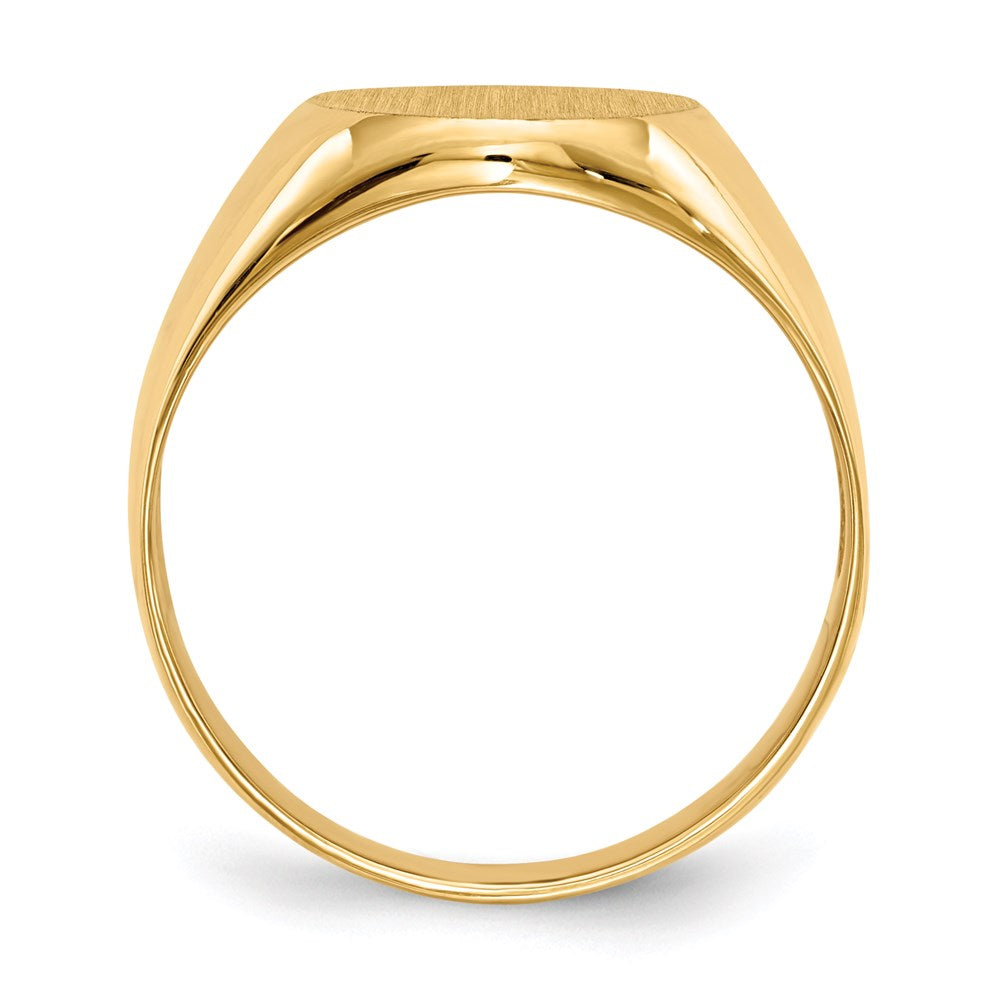 14K Yellow Gold 14.5x12.0mm Open Back Men's Signet Ring