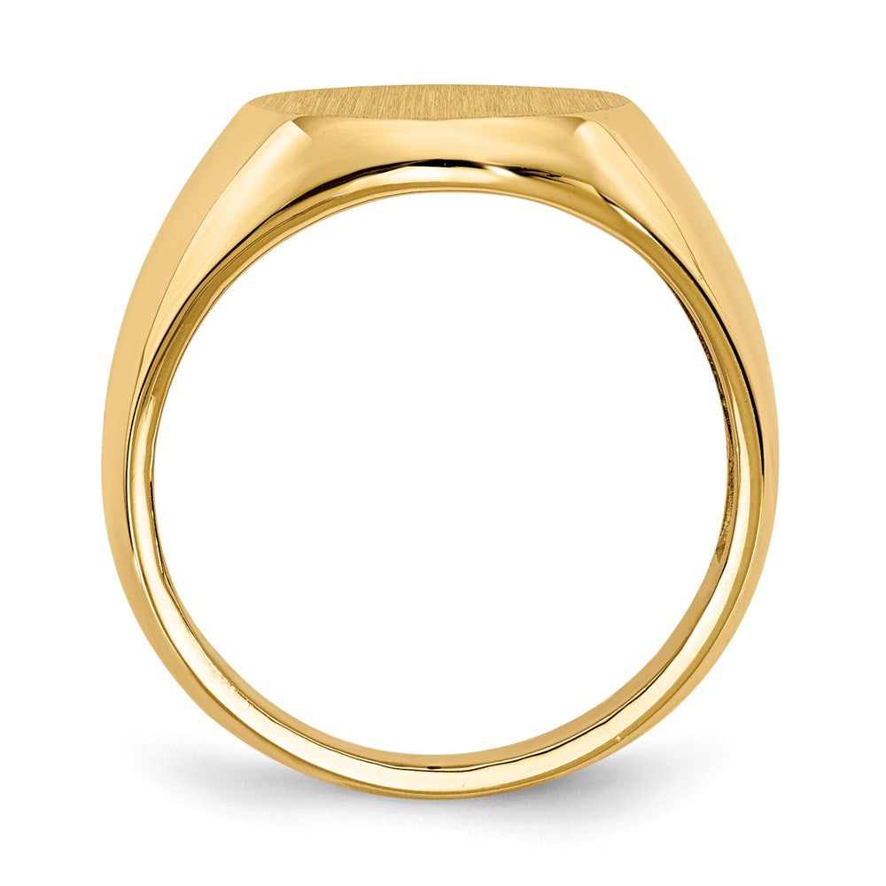 14K Yellow Gold 15.0x13.5mm Open Back Men's Signet Ring