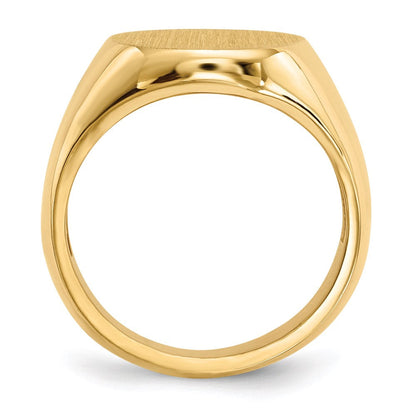 14K Yellow Gold 18.0x14.5mm Open Back Men's Signet Ring
