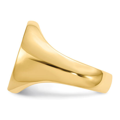 14K Yellow Gold 18.0x14.5mm Open Back Men's Signet Ring