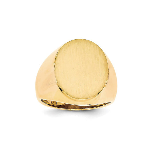 14K Yellow Gold Men's Signet Ring