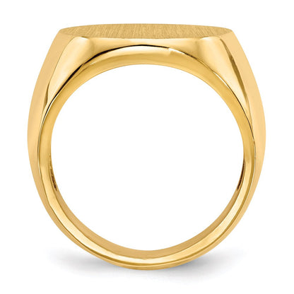 14K Yellow Gold 21.5x19.0mm Open Back Men's Signet Ring