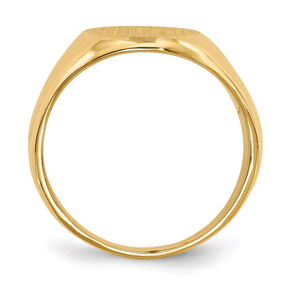 14K Yellow Gold 16.0x11.5mm Closed Back Men's Signet Ring