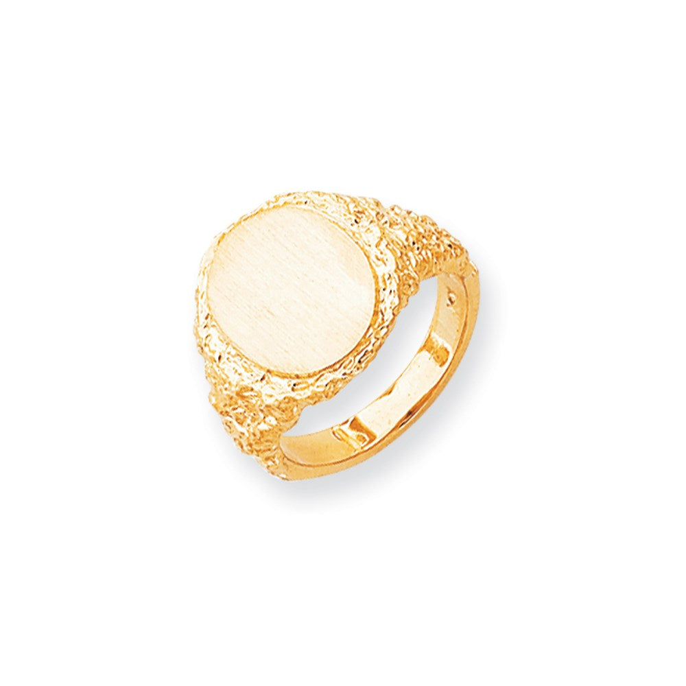 14K Yellow Gold Men's Signet Ring
