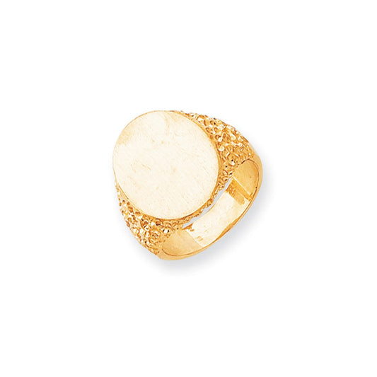 14K Yellow Gold Men's Signet Ring