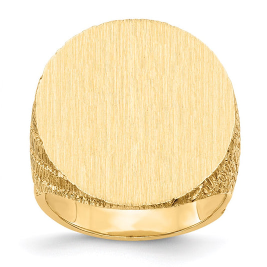 14K Yellow Gold Men's Signet Ring