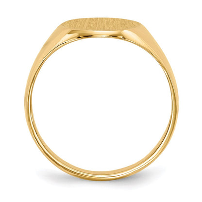 14K Yellow Gold 14.0x10.0mm Closed Back Signet Ring