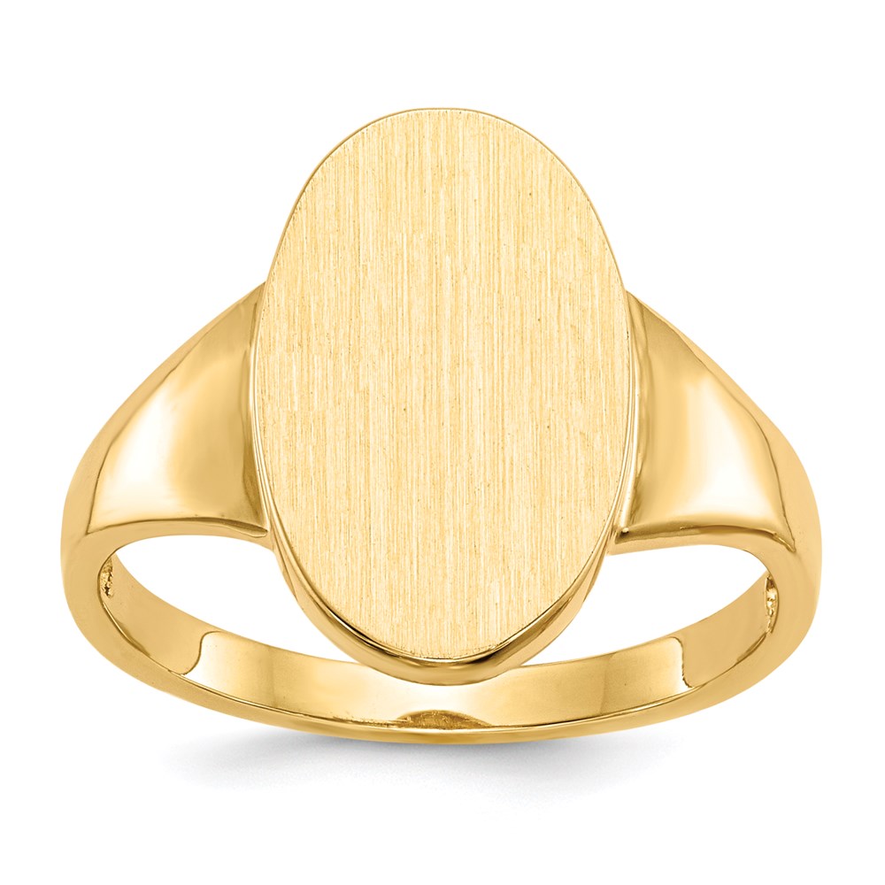 14K Yellow Gold 14.5x9.0mm Open Back Signet Ring