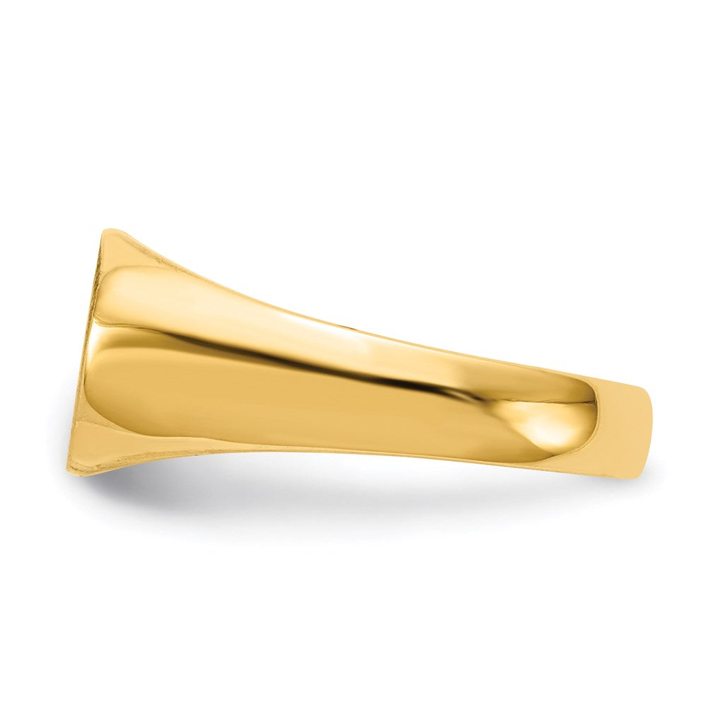 14K Yellow Gold 8.0x13.5mm Closed Back Signet Ring