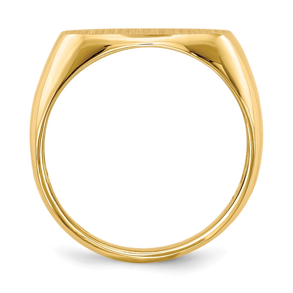 14K Yellow Gold 11.0x17.0mm Open Back Men's Signet Ring
