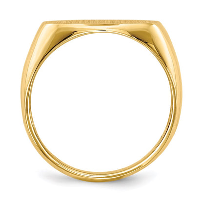 14K Yellow Gold 11.0x17.0mm Open Back Men's Signet Ring