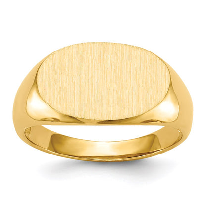 14K Yellow Gold 11.0x17.0mm Open Back Men's Signet Ring