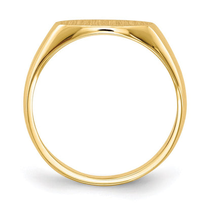 14K Yellow Gold 6.5x11.5mm Closed Back Signet Ring