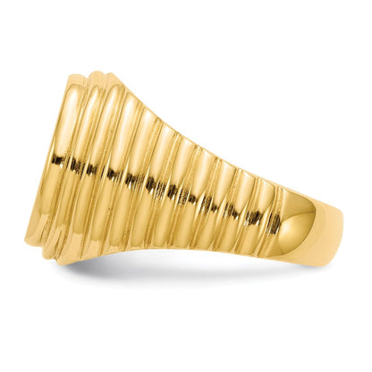 14K Yellow Gold Men's Signet Ring