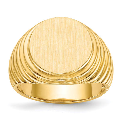 14K Yellow Gold Men's Signet Ring