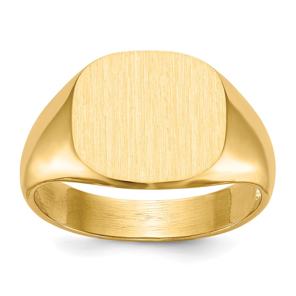 10K Yellow Gold 12.0x13.5mm Open Back Men's Signet Ring