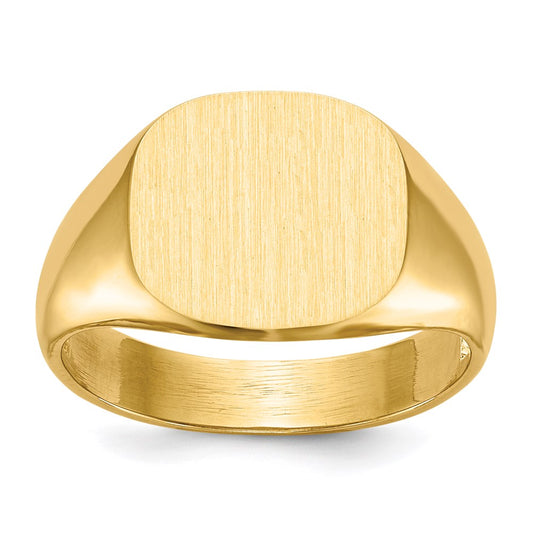10K Yellow Gold 12.0x13.5mm Open Back Men's Signet Ring