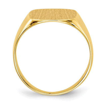 14K Yellow Gold 15.0x13.5mm Closed Back Men's Signet Ring