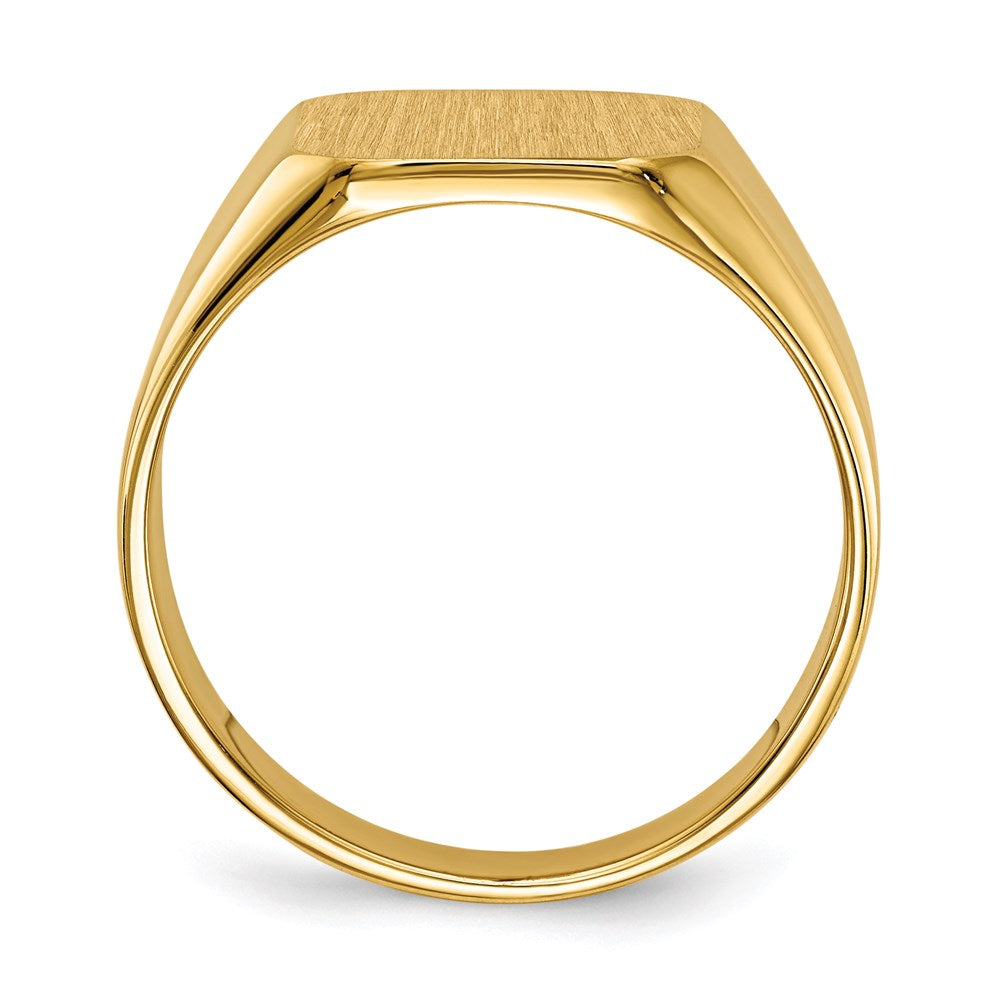 14K Yellow Gold 16.0x14.5mm Open Back Men's Signet Ring