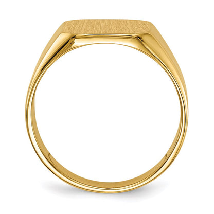 14K Yellow Gold 16.0x14.5mm Open Back Men's Signet Ring