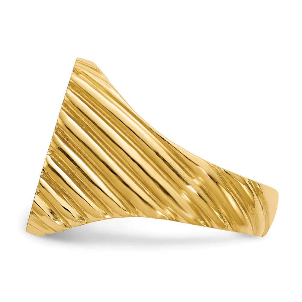 14K Yellow Gold Men's Signet Ring