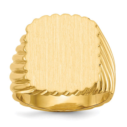14K Yellow Gold Men's Signet Ring