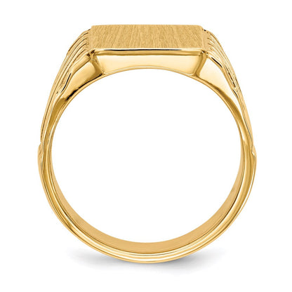 14K Yellow Gold Men's Signet Ring