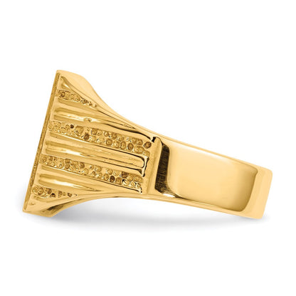14K Yellow Gold Men's Signet Ring