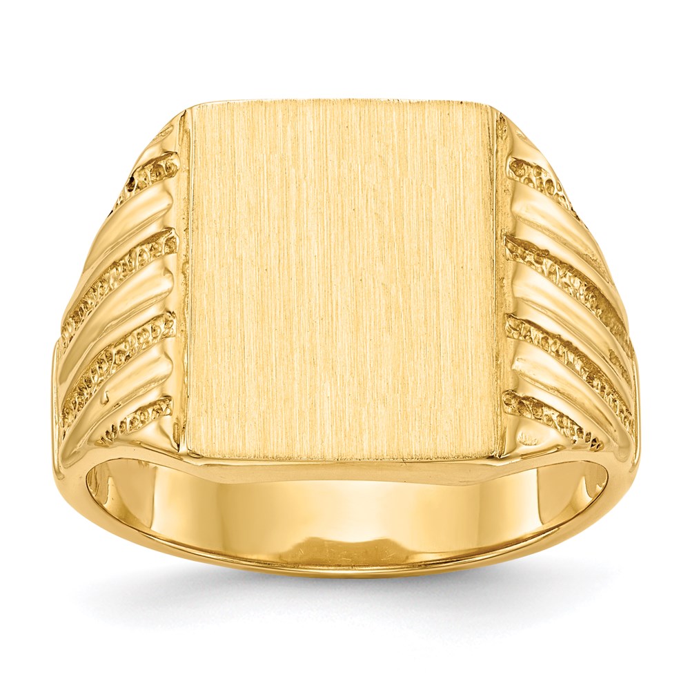 14K Yellow Gold Men's Signet Ring