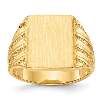 14K Yellow Gold Men's Signet Ring