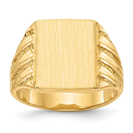 14K Yellow Gold Men's Signet Ring