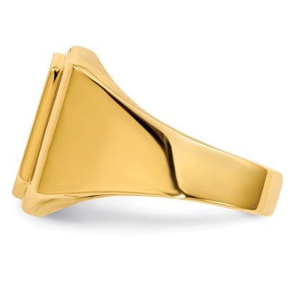 14K Yellow Gold Men's Signet Ring
