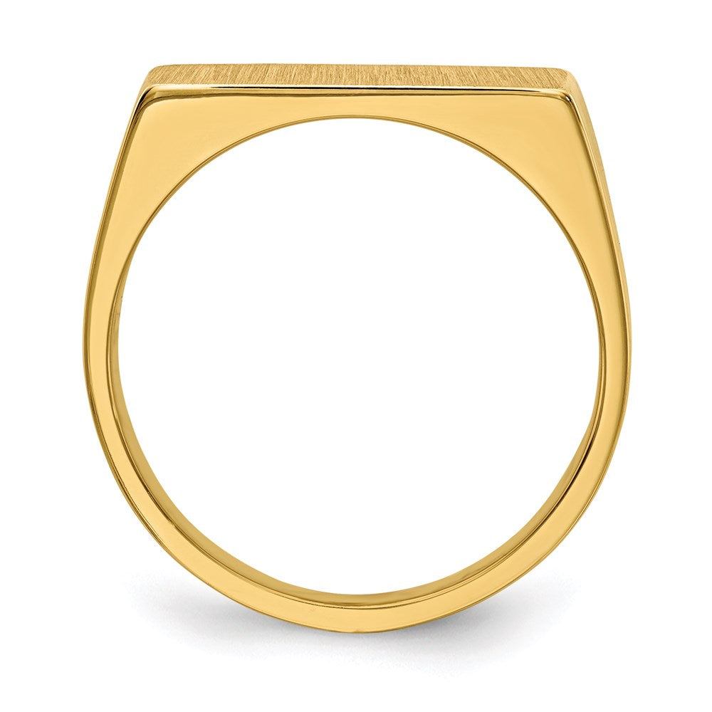 14K Yellow Gold 8.0x16.5mm Closed Back Men's Signet Ring