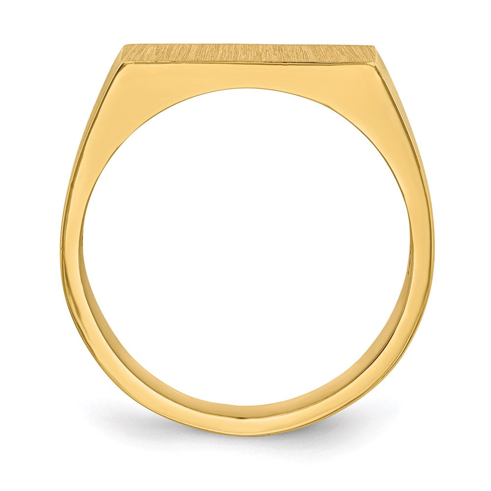 14K Yellow Gold 9.0x15.0mm Closed Back Men's Signet Ring